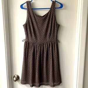 Red and gray polka dot dress large